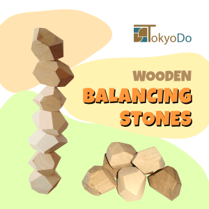 Tokyodo Balancing Blocks For Baby, Fun Activity & Learning Toy For Brain Development - 16 Wooden Blocks