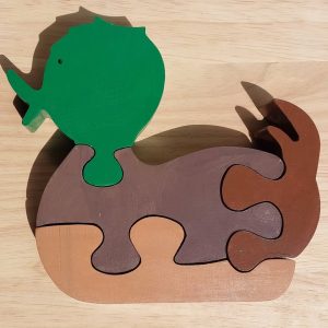 Tokyodo Wooden Mallard Duck Shaped Jigsaw Puzzle – Eco-Friendly, Handcrafted Animal Puzzle for Kids & Adults